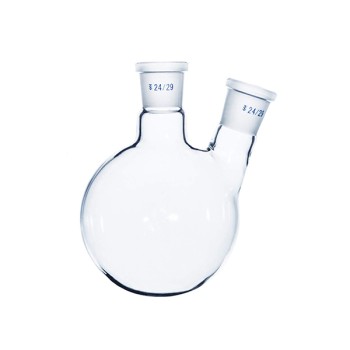 BORUCAM İki Boyunlu İki Boyunlu Dibi Yuvarlak Balon NS19/26 Orta Boyun ve NS14/23 Yan Boyun 50 ml / 1 Adet