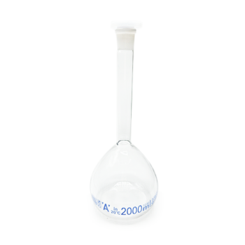 Borucam Balon Joje Şeffaf Plastik Kapaklı Mavi Skala A Class NS 29/32 - 2000 mL