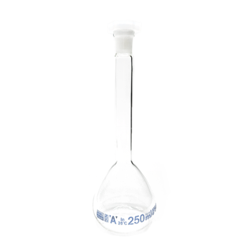 Borucam Balon Joje Şeffaf Plastik Kapaklı Mavi Skala A Class NS 14/23 - 250 mL