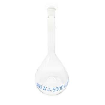 Borucam Balon Joje Şeffaf Plastik Kapaklı Mavi Skala NS 34/35 - 5000 mL