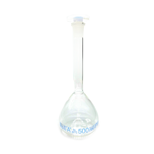 Borucam Balon Joje Şeffaf Plastik Kapaklı Mavi Skala A Class NS 19/26 - 500 mL