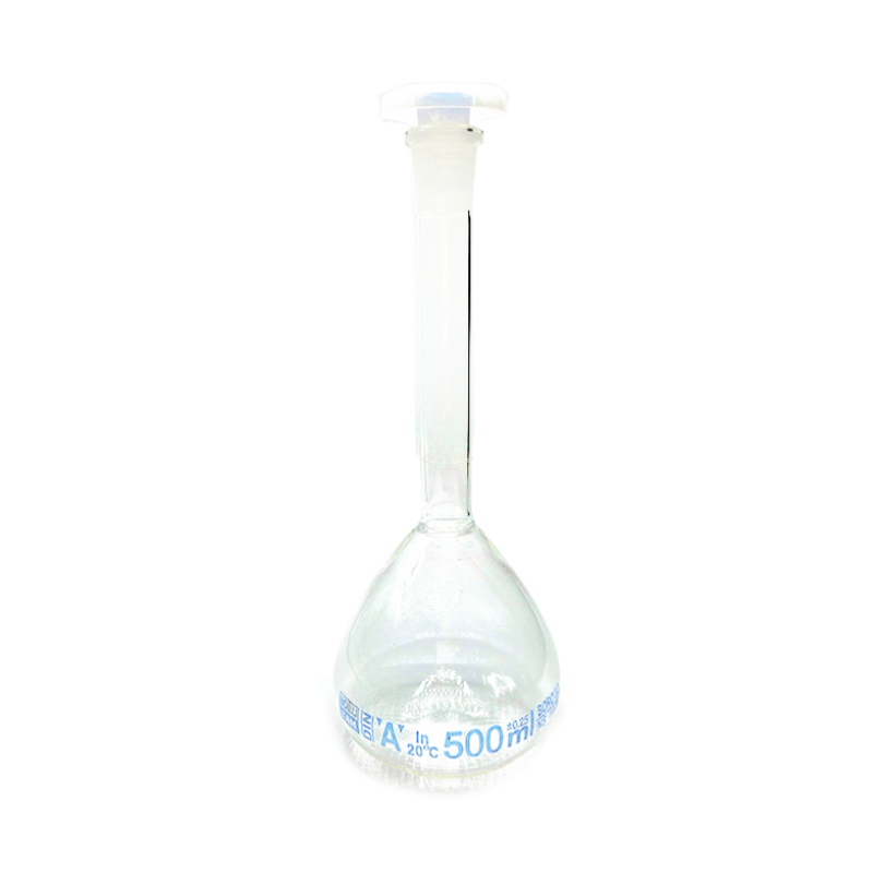 Borucam Balon Joje Şeffaf Plastik Kapaklı Mavi Skala A Class NS 19/26 - 500 mL