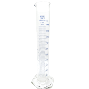 Borucam Uzun Form Cam Mezür Altıgen Tabanlı 1000 ml
