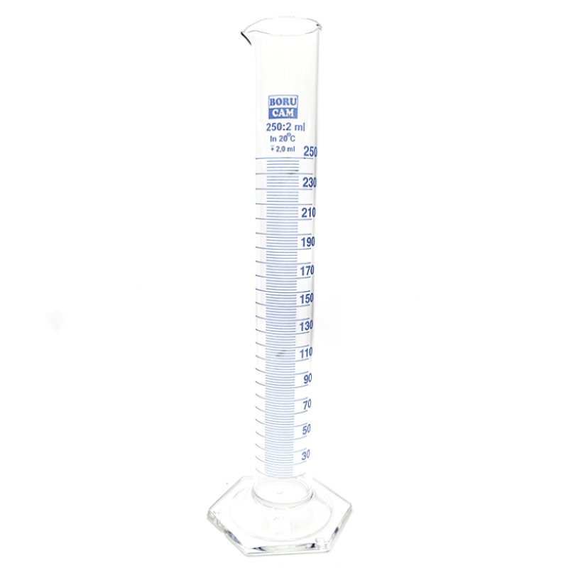 Borucam Uzun Form Cam Mezür Altıgen Tabanlı 250 ml