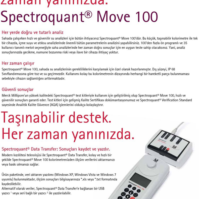 Merck Spectroquant® Move 100 Taşınabilir Kolorimetre