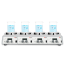 DLAB MS-H340-S4 SET 4 Bölmeli Isıtıcılı Manyetik Karıştırıcı SET 200... 1.500 rpm / 25... 340 °C / 4 x 10 L