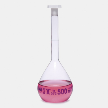ISOLAB 013.01.005 Balon Joje - Standart - Şeffaf - A Kalite - Grup Sertifikalı - Mavi Skala - 5 ml - NS 10/19