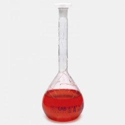 ISOLAB 013.01.010C Balon Joje - Yüzey Kaplı - Standart - Şeffaf - A Kalite - Grup Sertifikalı - Mavi Skala - 5 ml - NS 10/19 / 2 Adet