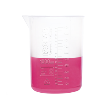 ISOLAB 026.01.025 Beher - P.P - Kısa Form - Kabartma Skala - 25 ml