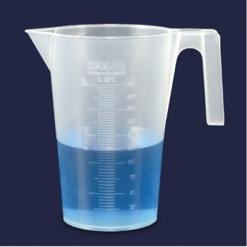 ISOLAB 026.02.500 Beher - Kulplu - P.P - Kısa Form - Kabartma Skala - 500 ml / 120 °C Sıcaklık Dayanımı