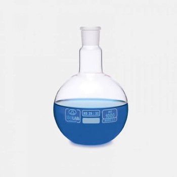 ISOLAB 030.01.050 Balon - Cam - Dibi Düz - Şilifli - 50ml - NS 14/23