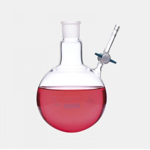 ISOLAB 030.58.025 Balon - Azot - Yuvarlak Dipli - Musluklu - Dişi Şilif : NS 14/23 - 25 ml