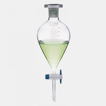 ISOLAB 031.04.050 Ayırma Hunisi - Cam - Konik - Dereceli - Ptfe Musluklu - 50 ml