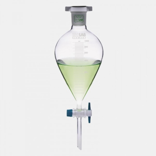 ISOLAB 031.04.500 Ayırma Hunisi - Cam - Konik - Dereceli - Ptfe Musluklu - 500 ml ISOLAB 031.04.500 Ayırma Hunisi - Cam - Konik - Dereceli - Ptfe Musluklu - 500 ml
