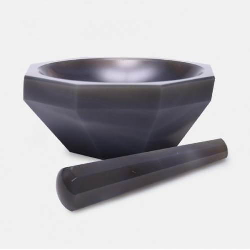 ISOLAB 038.07.050 Havan - Agat - Tokmağı İle - Çap 50 mm - Standart Form