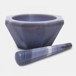 ISOLAB 038.09.100 Havan - Agat - Tokmağı İle - Çap 100 mm - Derin Form ISOLAB 038.09.100 Havan - Agat - Tokmağı İle - Çap 100 mm - Derin Form