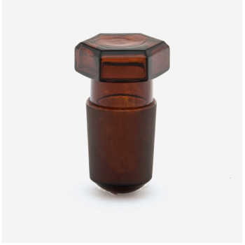 ISOLAB 051.04.001 Tıpa - Cam - Amber - Hexagonal Kapaklı - NS 10/19