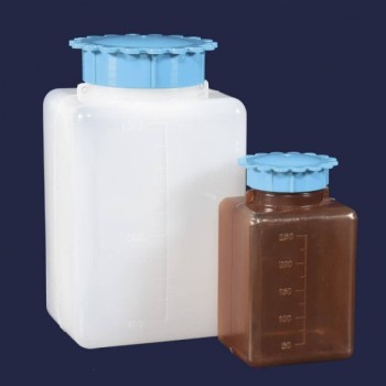 ISOLAB 061.08.100 Şişe - P.E - Amber - Geniş Boyun - Vidalı Kapaklı - 100 Ml (50 Adet)