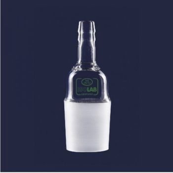 ISOLAB 065.22.014 Adaptör - Nozül - Düz - Musluksuz -Çap 10 mm - Erkek Şilif : NS 14/23