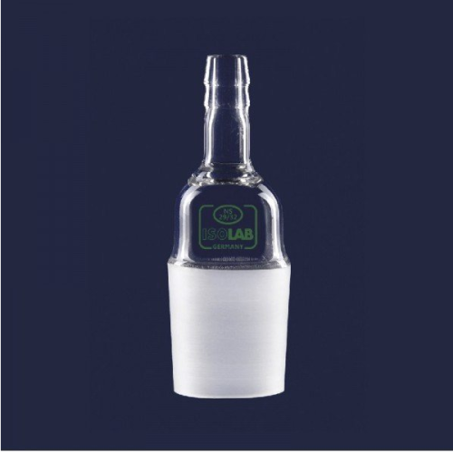 ISOLAB 065.22.014 Adaptör - Nozül - Düz - Musluksuz -Çap 10 mm - Erkek Şilif : NS 14/23