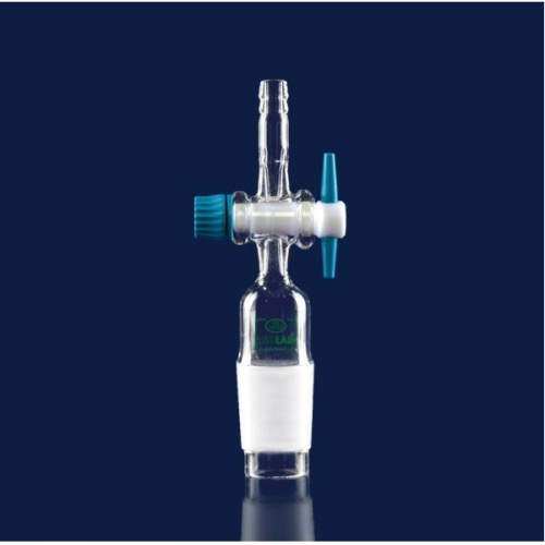 ISOLAB 065.24.014 Adaptör - Düz - Musluklu - Çap 10 mm - Erkek Şilif : NS 14/23