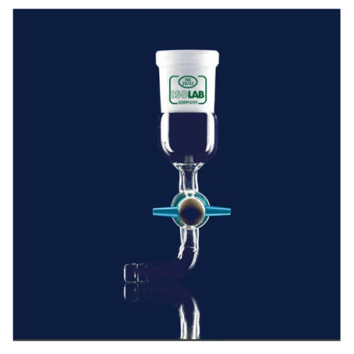 ISOLAB 065.29.029 Adaptör - Eğimli - Musluklu - Çap 8 mm - Erkek Şilif : NS 29/32