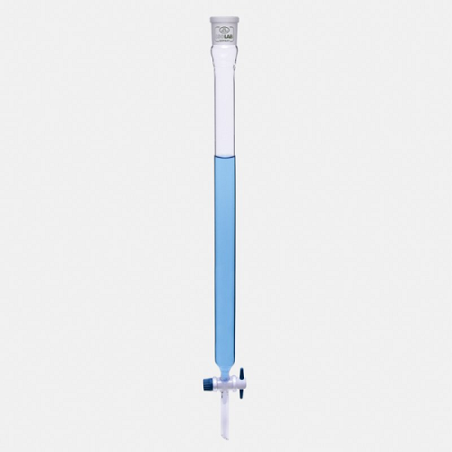 ISOLAB 066.11.004 Kromotografi Kolonu - Dişi Şilifli & Filtreli - 400 mm - Çap 20 mm - Dişi Şilif : NS 29/32