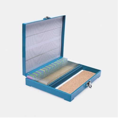 ISOLAB 076.02.002B Lam Kutusu - 100 Lam Kapasiteli - Metal Kilitli - Mavi ISOLAB 076.02.002B Lam Kutusu - 100 Lam Kapasiteli - Metal Kilitli - Mavi