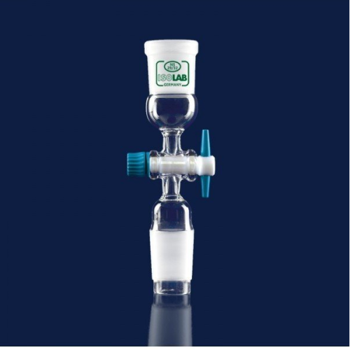 ISOLAB 065.41.029 Konnektör - Musluklu - Dişi Şilif : NS 29/32 - Erkek Şilif : NS 29/32