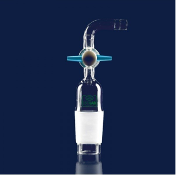 ISOLAB 065.25.014 Adaptör - Eğimli - Musluklu - Çap 10 mm - Erkek Şilif : NS 14/23